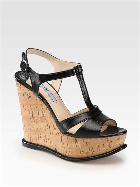 prada wedges 2018|prada leather platform wedge.